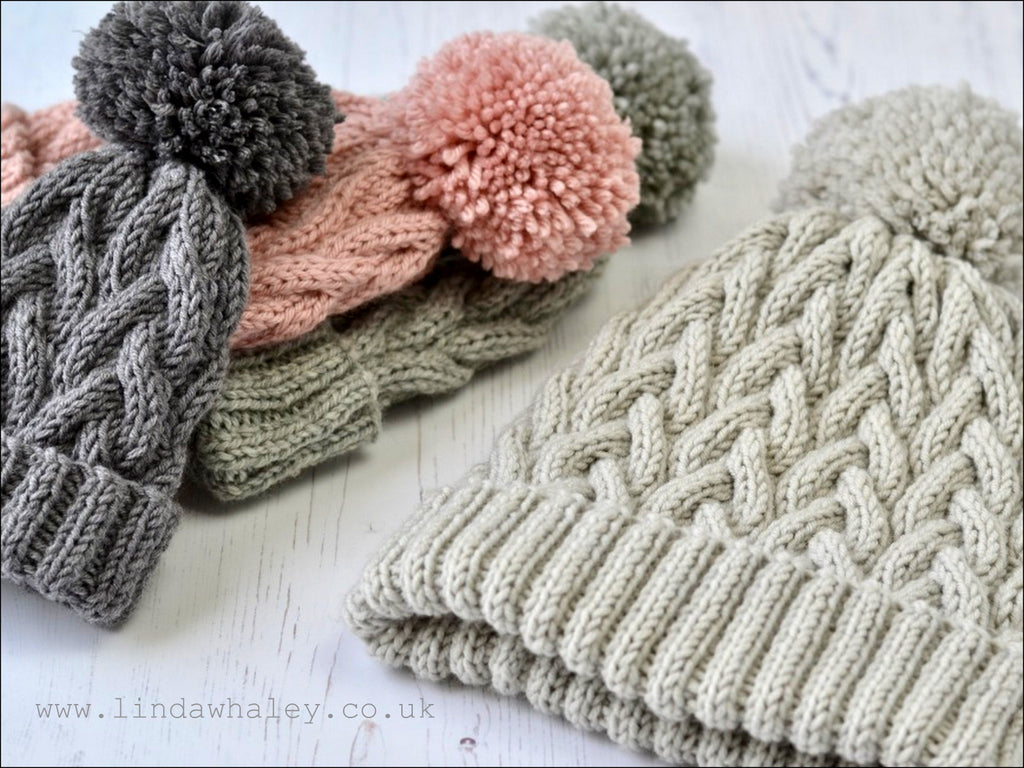 NYSA ARAN BOBBLE HAT – Linda Whaley Knitting Pattern Collections
