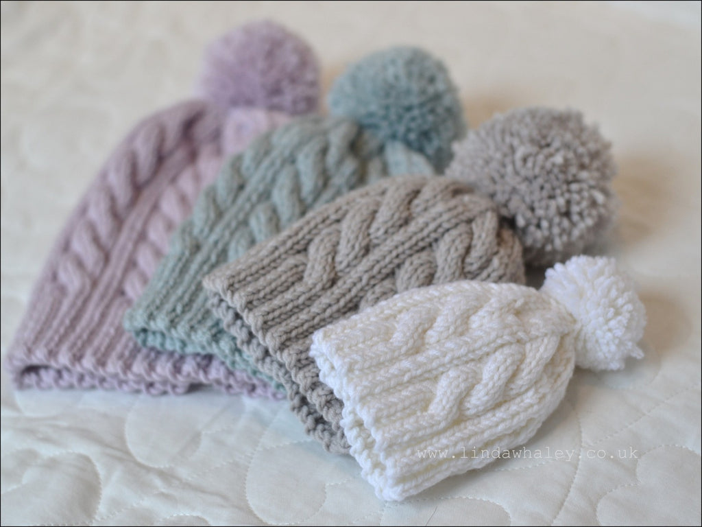 OSCAR ARAN BOBBLE HAT – Linda Whaley Knitting Pattern Collections