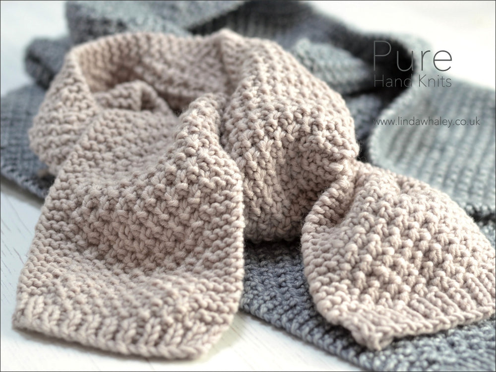 HOPE SIMPLE STRAIGHT TEXTURED ARAN SCARF