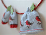 LITTLE ROBINS BEANIE AND BABY MITTS SET