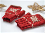 SNOWFLAKE FINGERLESS MITTENS