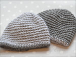 GRAY SIMPLE CROCHET BEANIE