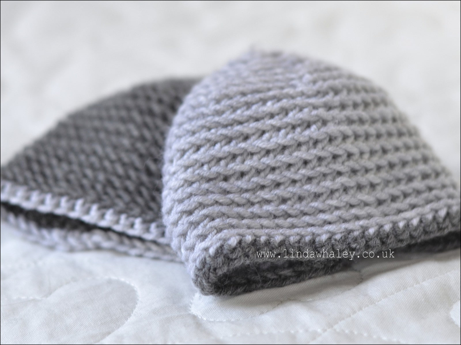 GRAY SIMPLE CROCHET BEANIE – Linda Whaley Knitting Pattern Collections