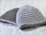 GRAY SIMPLE CROCHET BEANIE