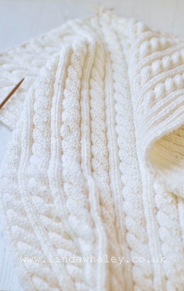 SIMPLE CABLED BLANKET EVE
