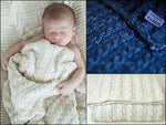 CABLED BABY BLANKET