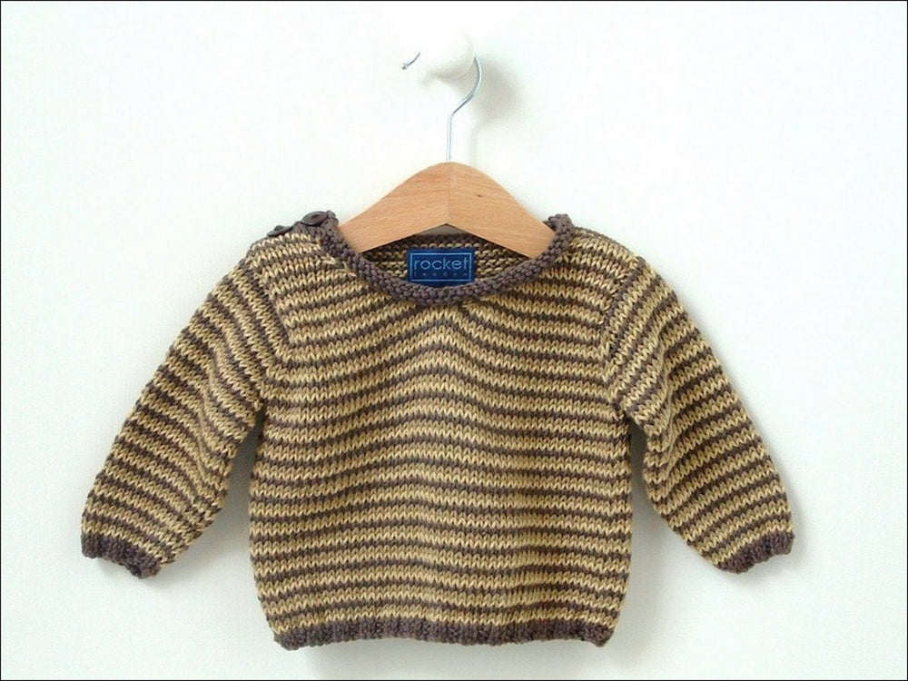 MULTI STRIPE V SWEATER