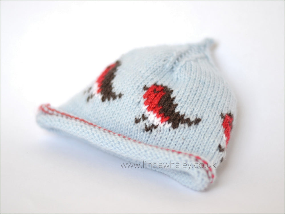 LITTLE ROBINS BEANIE AND BABY MITTS SET