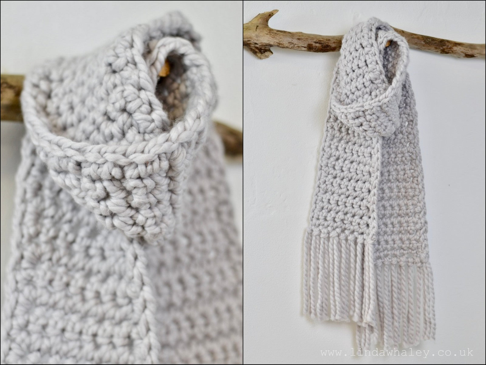 LUNA SIMPLE CROCHET ADULT SCARF – Linda Whaley Knitting Pattern