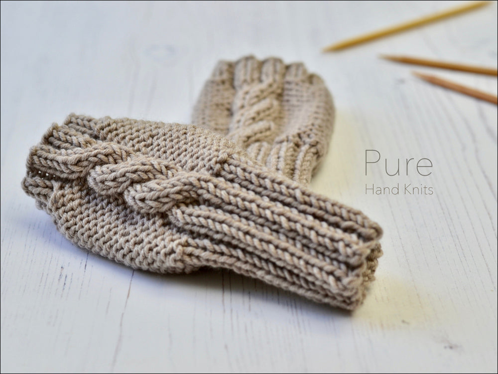 OSCAR ARAN FINGERLESS MITTS