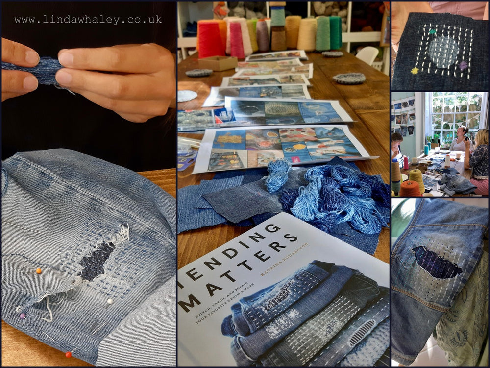 A SASHIKO VISIBLE DECORATIVE MENDING EVENING WITH PROSECCO