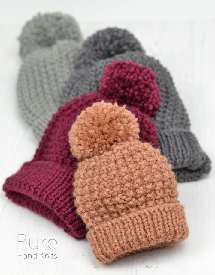 ZEKE CHUNKY SIMPLE BOBBLE HAT